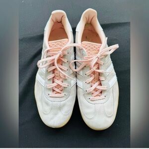 Adidas Women's Gazelle Soft Pink and White Sneakers